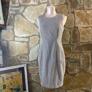 NWT Calvin Klein Sleeveless Geometric Sheath Dress